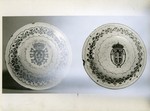 Due piatti in maiolica nn. 1384 1385, rovescio