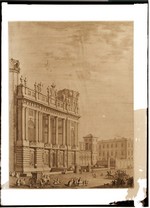 Stampa con veduta di Palazzo Madama (sec. XVIII)