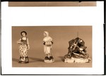 Due statuine 1954 1960. Gruppo 1570 in porcellana colorata
