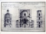 Sezione trasversale del coro e dei coretti della chiesa precedente [parrocchiale di Strambino]