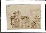 Sezione trasversale chiesa precedente [Progetto per il santuario della Madonna della Fontana presso Riva di Chieri]]