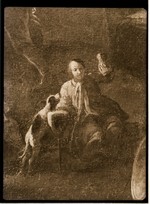 Falò di S. Giovanni in piazza Castello, particolare con Il rapinatore e il suo cane